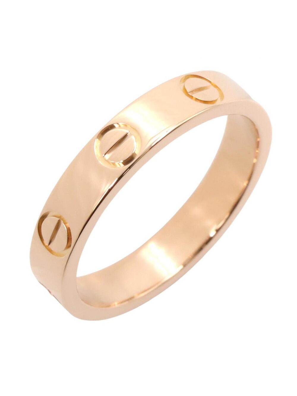 Cartier Mini Love Ring 18Kpg Pink Rose #282671C13B